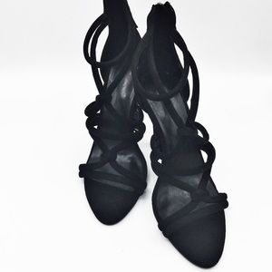 Zara Knotted high heel Sandals in black